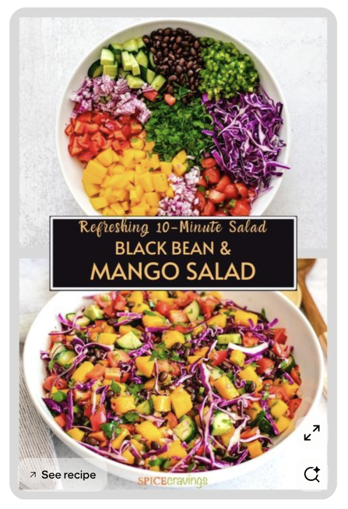 Example of recipe pin on pinterest with clear visual image